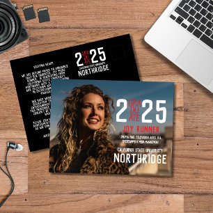 Bold Modern Class of 2025 Photo Graduation Postcard