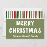 Bold Modern Colourful Merry Christmas, Personalise
