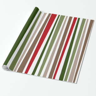 Bold Modern Colourful Uneven Stripes Holiday Style Wrapping Paper
