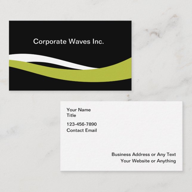 Bold Modern Corporate Business Cards Design (Front/Back)
