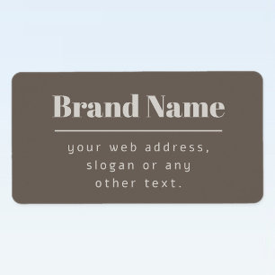 Bold Modern Dark & Light Beige Brand or Business Label