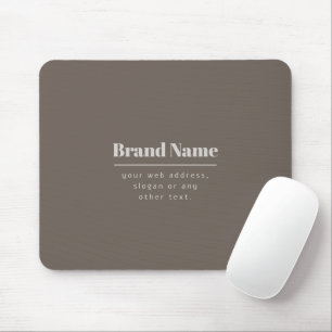Bold Modern Dark & Light Beige Brand or Business Mouse Mat