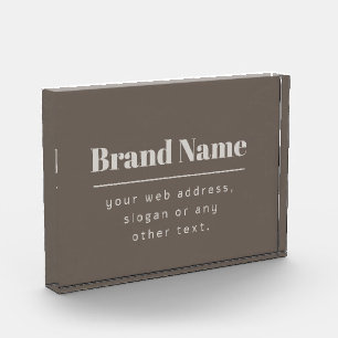 Bold Modern Dark & Light Beige Brand or Business Photo Block