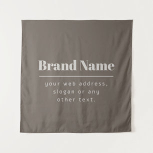 Bold Modern Dark & Light Beige Brand or Business Tapestry