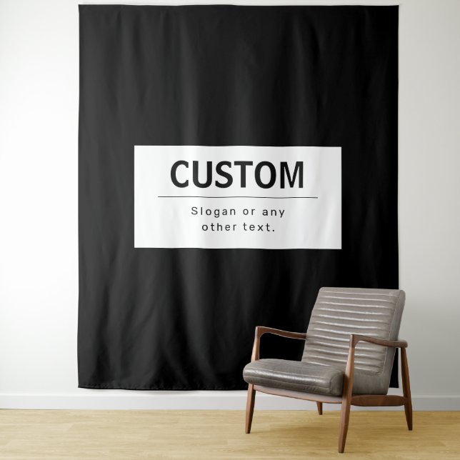 Bold Modern Editable Text | Black & White Tapestry (In Situ)