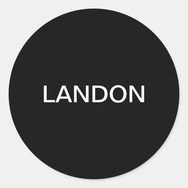 Bold Modern Editable Text Classic Round Sticker (Front)