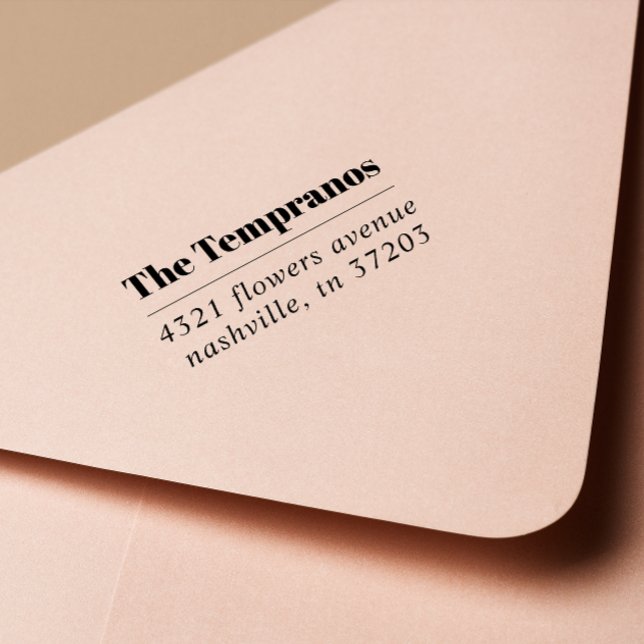 Bold Modern Elegant family name serif wedding Self-inking Stamp (Creator Uploaded)