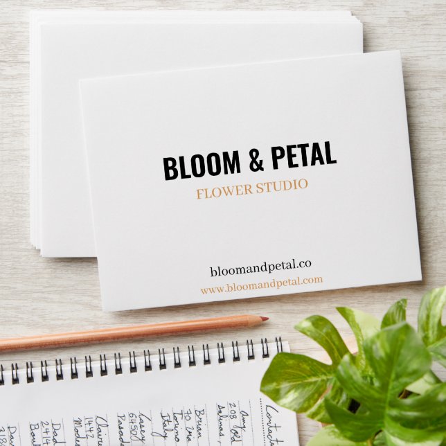 Bold Modern Flower Studio Business Envelope (Stacked)