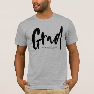 Bold modern grad black personalised graduate T-Shirt