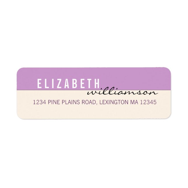 Bold Modern Graphic Block Address Label (Front)