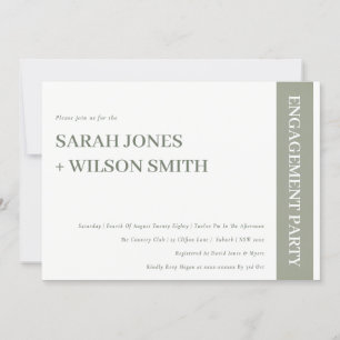 Bold Modern Grey Typography Engagement Invite
