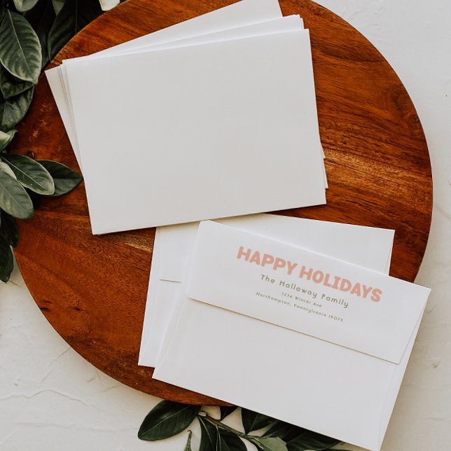 Bold Modern Happy Holidays Envelope (Creator Uploaded)