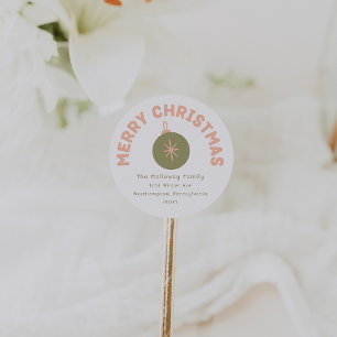 Bold Modern Merry Christmas Envelope Seals