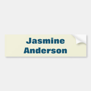 Bold Modern Minimalist Beige Ocean Blue Colour Bumper Sticker