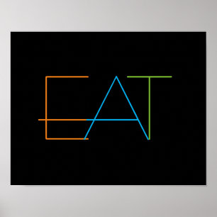 bold modern minimalist kitchen wall art eat