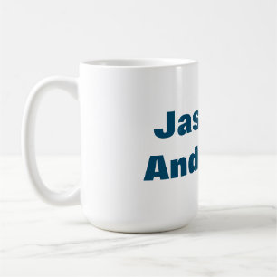 Bold Modern Minimalist Ocean Blue Colour Coffee Mug