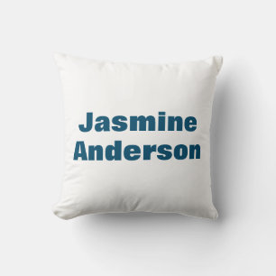 Bold Modern Minimalist Ocean Blue Colour Cushion