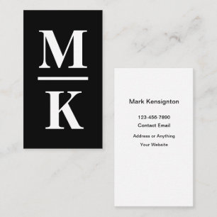 Bold Modern Monogram Masculine Business Cards