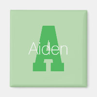 Bold Modern Monogram | Pale & Kelly Green