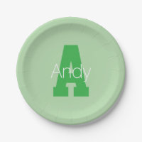 Bold Modern Monogram | Pale & Kelly Green