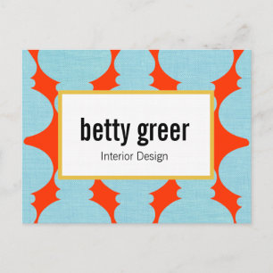 Bold Modern Pattern Designer Postcard
