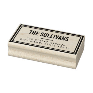 Bold Modern Personalised Wood Stamp