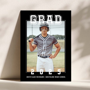 Bold Modern Photo Graduation Invitation