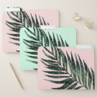 Bold Modern Pink & Green Tropical Palm Tree Leaves