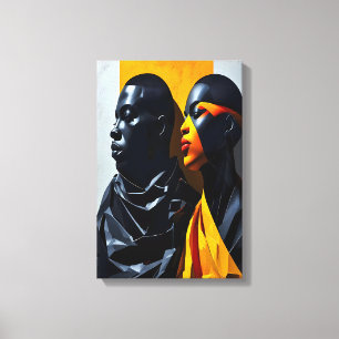 Bold Modern Portraits Abstract Geometric Art Canvas Print
