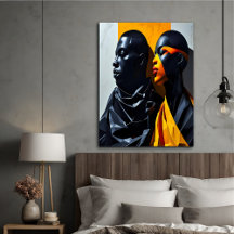 Bold Modern Portraits Abstract Geometric Art