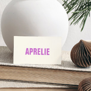 Bold Modern Purple White Creative Professional Business Card