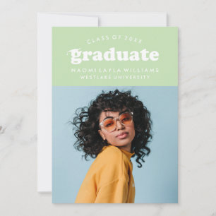 BOLD MODERN RETRO GRADUATE   GRADUATION INVITATION