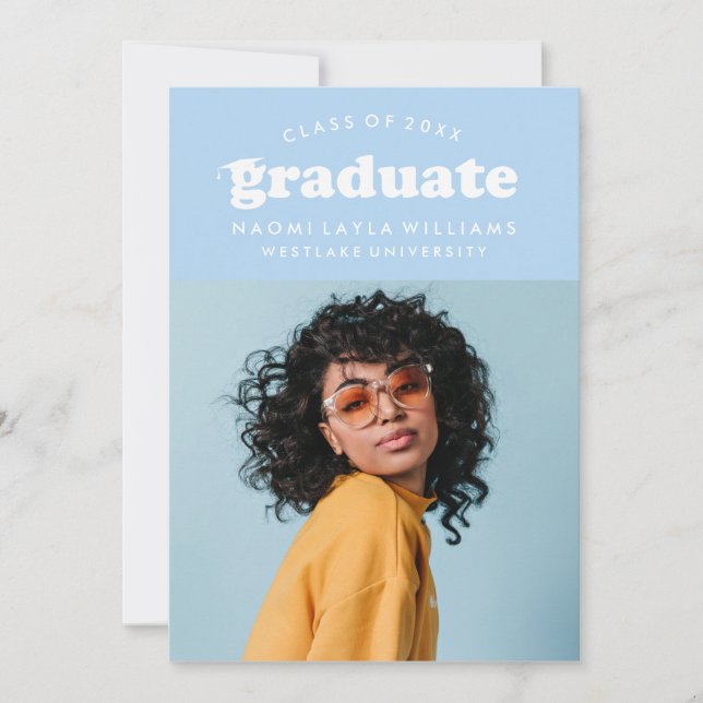 BOLD MODERN RETRO GRADUATE | GRADUATION INVITATION (Front)