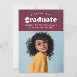 BOLD MODERN RETRO GRADUATE   GRADUATION INVITATION