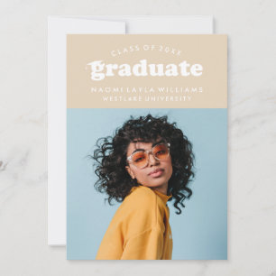 BOLD MODERN RETRO GRADUATE   GRADUATION INVITATION