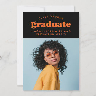 BOLD MODERN RETRO GRADUATE | GRADUATION INVITATION