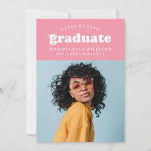 BOLD MODERN RETRO GRADUATE   GRADUATION INVITATION