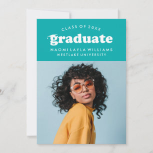 BOLD MODERN RETRO GRADUATE   GRADUATION INVITATION