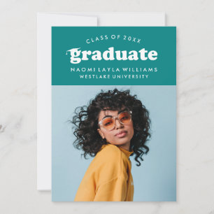 BOLD MODERN RETRO GRADUATE   GRADUATION INVITATION