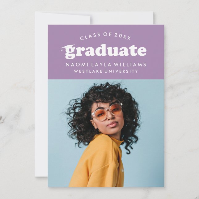 BOLD MODERN RETRO GRADUATE | GRADUATION INVITATION (Front)