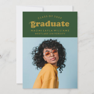 BOLD MODERN RETRO GRADUATE   GRADUATION INVITATION