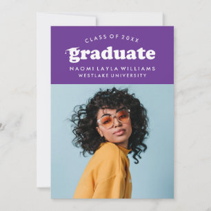 BOLD MODERN RETRO GRADUATE   GRADUATION INVITATION