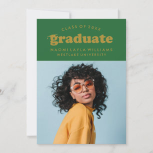 BOLD MODERN RETRO GRADUATE   GRADUATION INVITATION