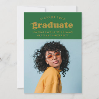 BOLD MODERN RETRO GRADUATE | GRADUATION INVITATION