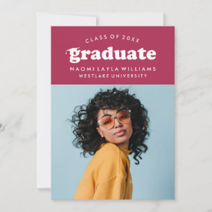 BOLD MODERN RETRO GRADUATE   GRADUATION INVITATION