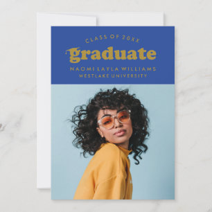BOLD MODERN RETRO GRADUATE   GRADUATION INVITATION