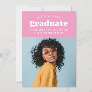 BOLD MODERN RETRO GRADUATE   GRADUATION INVITATION