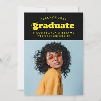 BOLD MODERN RETRO GRADUATE | GRADUATION INVITATION