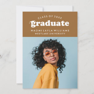 BOLD MODERN RETRO GRADUATE   GRADUATION INVITATION