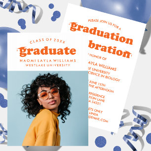 BOLD MODERN RETRO GRADUATE   GRADUATION INVITATION